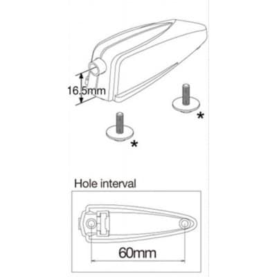 MSL60B COQUILLES GROSSE CAISSE (ENTRAXE 60MM)