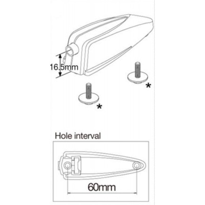 MSL60B - BASS DRUM LUG (HOLE INTERVAL 60MM)
