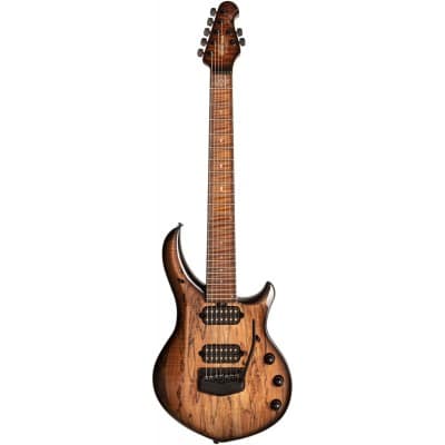 MUSIC MAN MAJESTY 7 SPICE MELANGE SPALTED TOP BLACK LIMBA BACK LIMITED TO 60
