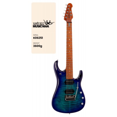 MUSIC MAN Jp15 7 String Cerulean Paradise Flame #K06251