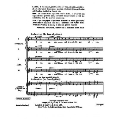 Vaughan Williams Ralph - O Vos Omnes