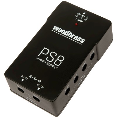 WOODBRASS PS8 POWER SUPPLY 10 PEDALES 9V 12V 18V