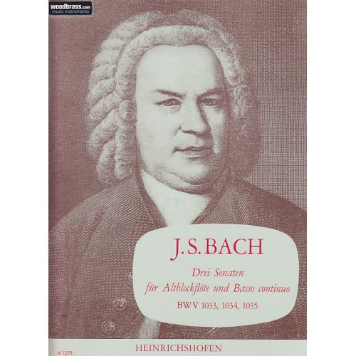  Bach J. S. - Drei Sonaten - Flute A Bec Alto Et Bc 