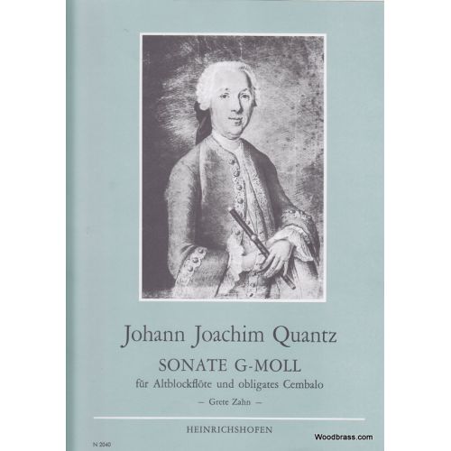 QUANTZ J.J. - SONATA G-MOLL - FLB ALTO ET CLAVECIN OBLIGE