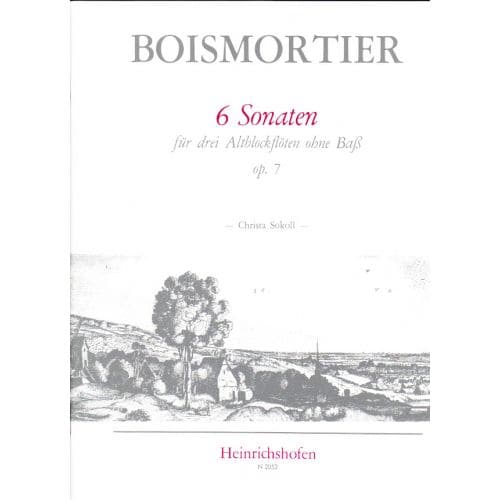 BOISMORTIER J. - 6 SONATEN FüR 3 ABFL OHNE BASS, OP 7