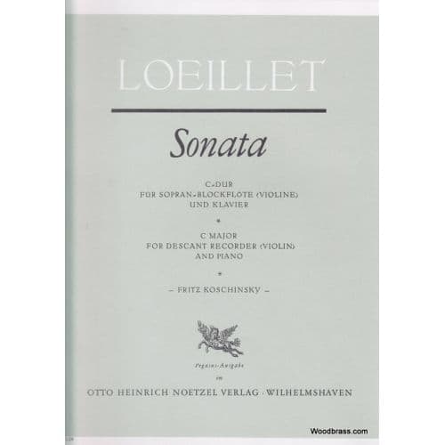 LOEILLET DE GANT J. B. - SONATA C-DUR - FLB SOPRANO ET BC