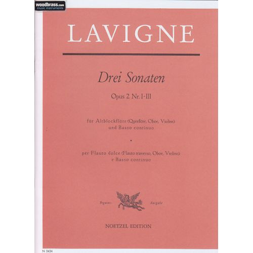 HEINRICHSHOFEN LAVIGNE DREI SONATEN OPUS 2 N° I-III