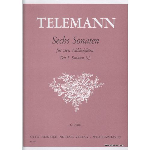 HEINRICHSHOFEN TELEMANN G. PH. - SECHS SONATEN (TEIL I, SONATEN 1-3) - 2 FLUTES A BEC ALTO