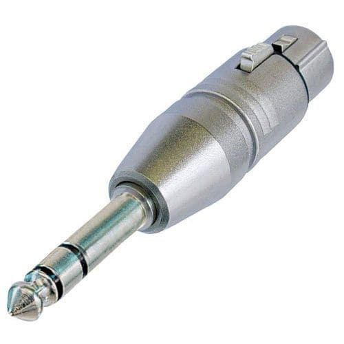 NA3FP ADAPTATEUR XLR 3 FEMELLE / JACK STEREO MALE 6,35 MM