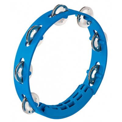 NINO COMPACT ABS TAMBOURINE - SKY-BLUE - 8? - 1 ROW VERSION