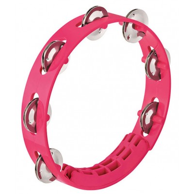 COMPACT ABS TAMBOURINE - STRAWBERRY PINK - 8? - 1 ROW VERSION