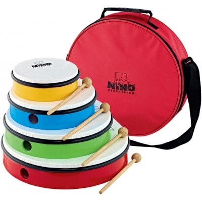 SET DE TAMBOURINS - 4 PCS. - SAC INCLU