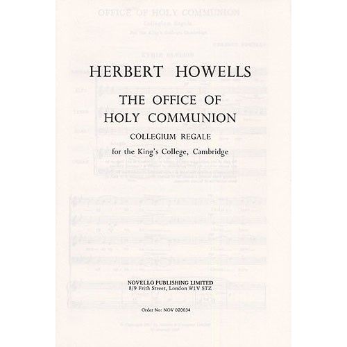 THE OFFICE OF HOLY COMMUNION - CHORAL