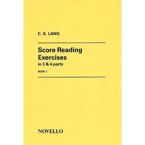 NOVELLO LANG C S - SCORE READING EXERCISES IN 3 AND 4 PARTS BOOK 1 - ORGAN