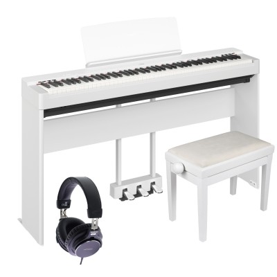 YAMAHA P-225 WHITE FURNITURE DELUXE PACK