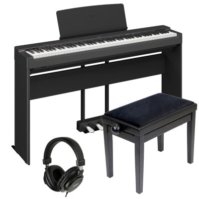 YAMAHA P-225 BLACK FURNITURE DELUXE PACK