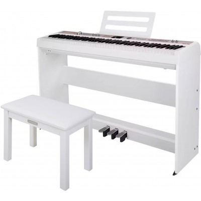 NPK-20 + STAND WITH TRIPLE PEDALS WHITE