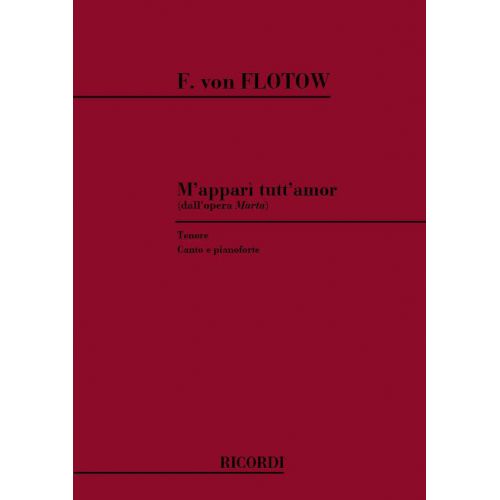 RICORDI FLOTOW F. - M'APPARI TUTT'AMOR - CHANT ET PIANO