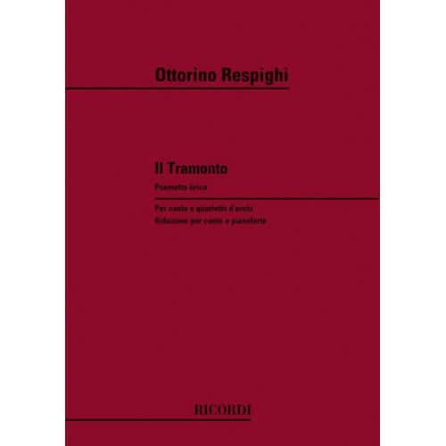 RESPIGHI O. - TRAMONTO - CHANT ET PIANO