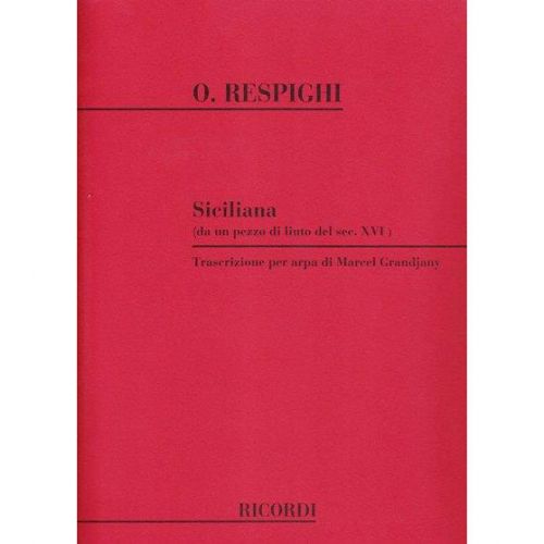 RICORDI RESPIGHI O. - SICILIANA - HARPE