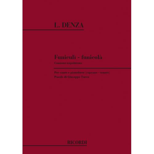 RICORDI DENZA L. - FUNICULI-FUNICULA' - VOIX SOPRANO ET TENOR