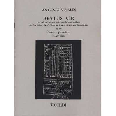 VIVALDI A. - BEATUS VIR. SALMO 111, RV 598