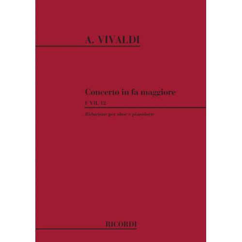 VIVALDI A. - CONCERTO IN FA RV 457 - F.VII/12 - HAUTBOIS ET PIANO