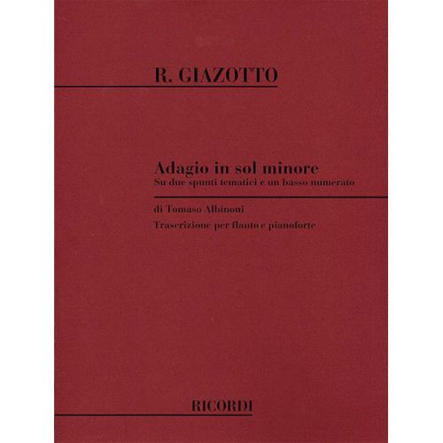 GIAZOTTO R. - ADAGIO IN SOL MIN. - FLUTE ET PIANO