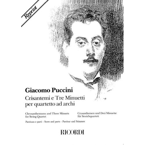 RICORDI PUCCINI G. - CRISANTEMI E 3 MINUETTI - QUATUOR A CORDES