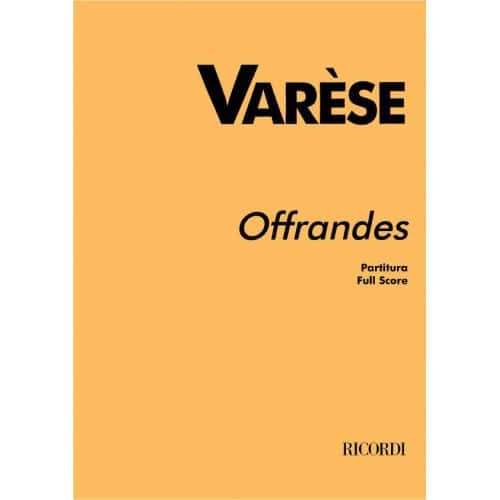 RICORDI VARESE E. - OFFRANDES