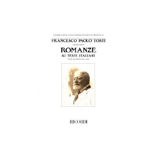 TOSTI F.P. - ROMANZE SU TESTI ITALIANI III RACCOLTA (1891-1904) - CHANT ET PIANO