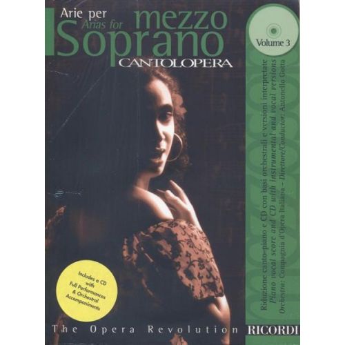 CANTOLOPERA: ARIE PER MEZZOSOPRANO VOL 3 + CD - CHANT ET PIANO
