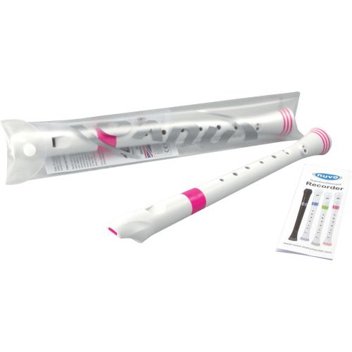 RECORDER WHITE AND PINK