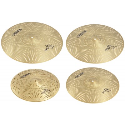 OBERA CYMBALS Mute 4x Silent Cymbals Set - 14" 16" 18" 20" - Brass Finish
