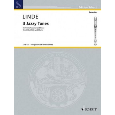 SCHOTT LINDE HANS-MARTIN - 3 JAZZY TUNES - FLUTE BEC ALTO & PIANO