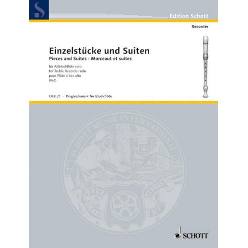 SCHOTT Einzelstucke Und Suiten - Flute A Bec Alto