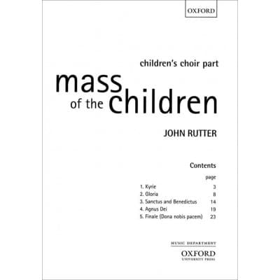 RUTTER JOHN - MASS OF THE CHILDREN - CHOEUR