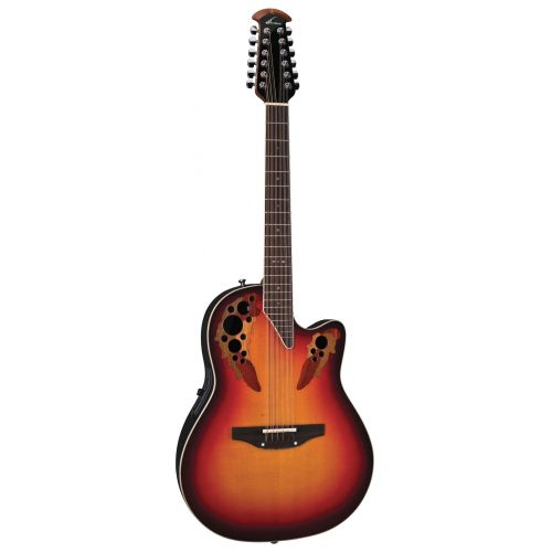 Elektro-Akoestische Gitaar Standard Elite Deep Contour Cutaway 12-String New England Burst