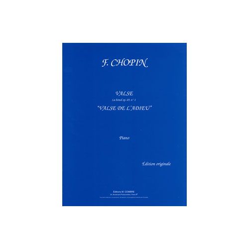 CHOPIN FREDERIC - VALSE OP.69 N.1 L'ADIEU - PIANO