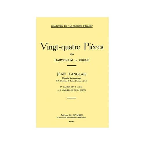 LANGLAIS JEAN - PIECES (24) CAHIER N.2 (13 A 24) - ORGUE OU HARMONIUM