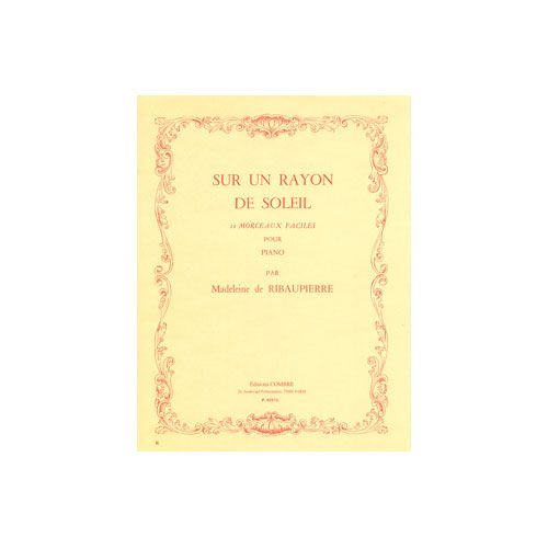 Ribaupierre - Sur Un Rayon De Soleil - Piano