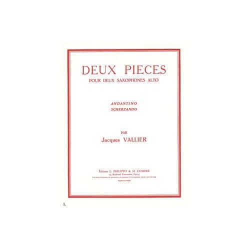 VALLIER JACQUES - PIECES (2) : ANDANTINO - SCHERZANDO - 2 SAXOPHONES ALTOS