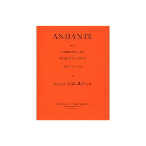 COMBRE VALLIER - ANDANTE OP.27 CLARIN./ORCH.CRD - CLARINETTE ET PIANO (RÉDUCTION)