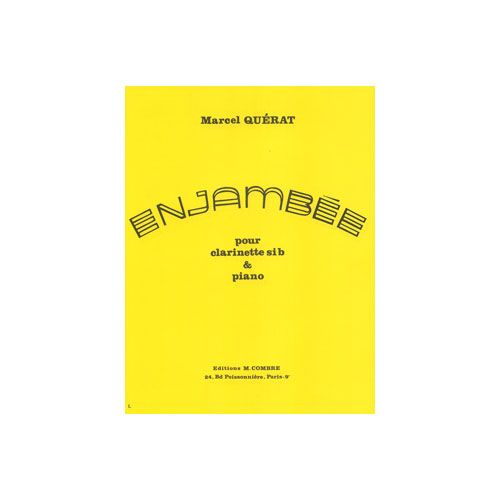 QUERAT MARCEL - ENJAMBEE - CLARINETTE ET PIANO