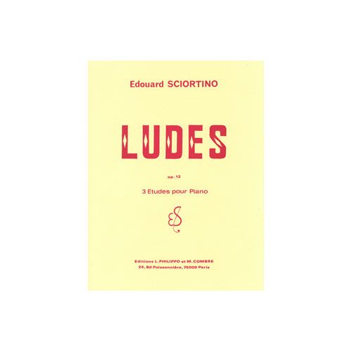 Sciortino - Ludes (3 Études) Op.12 - Piano