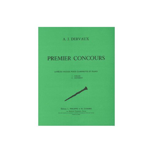 DERVAUX ANDRE-JEAN - PREMIER CONCOURS (CORALIE - GENTIMENT) - CLARINETTE ET PIANO