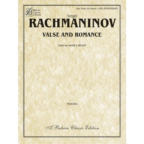 RACHMANINOV SERGEI - VALSE AND ROMANCE - 1 PIANO, SIX HANDS