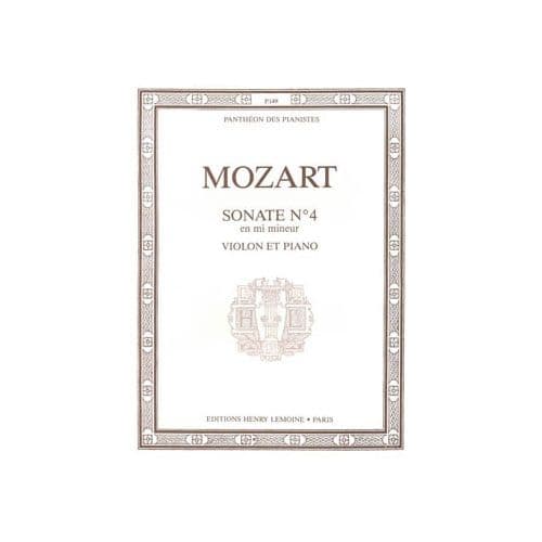 MOZART - SONATE NO.4 MI MIN. VL/PO - VIOLON ET PIANO