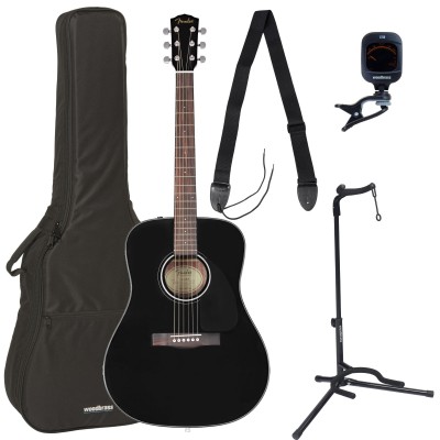 FENDER Pack Cd-60 Dreadnought V3 Ds Wlnt Black + Accessories