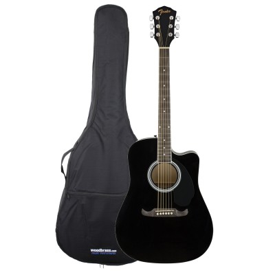 FENDER Pack Fa-125Ce Dreadnought Wlnt Black + Gigbag